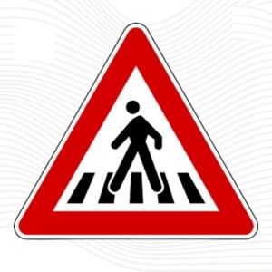 Zebra Crossing Pedestrian Sign Board