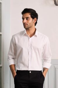 White Cotton Party Shirt