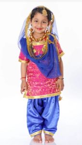 Punjabi Dance Fancy Dress Costume For Girls