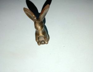 brass rabbit paper weights