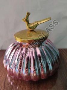 Pumpkin Glass Jar