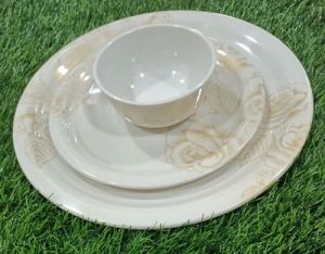 Melamine White Dinner Plate Bowl Set