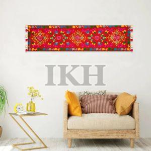 Red floral Handmade Wool Threadwork suzani Wall Hanging