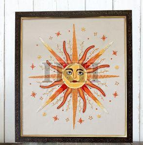 Sun God Zodiac Sign Handmade Wall Hanging