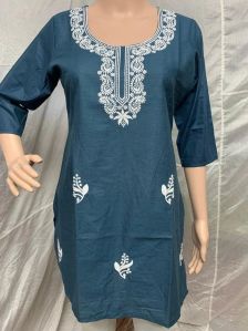 Chikankari Short Kurti