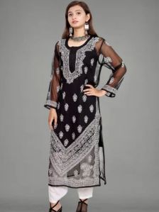 Georgette Chikankari Kurti