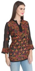 Short Georgette Chikan Kurti