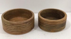 Plain Wooden Bowl Set