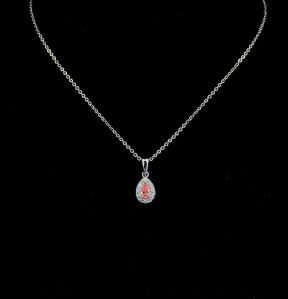 beautiful vivid pink lab diamond charm pendant