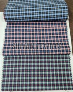 Poly Cotton Check Shirting Fabric