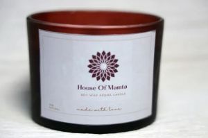 Pink Aromatic Glass Candle