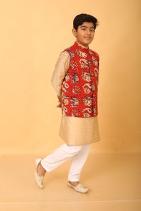 kids kurta waistcoat set