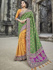 Multicolor Banarasi Silk Saree