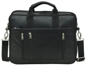 Black Leather Laptop Bag