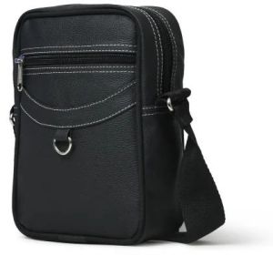 Stylish Black Leather Sling Bag