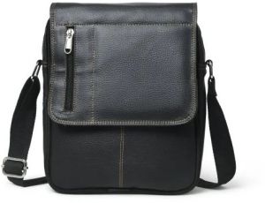 Stylish Leather Black Sling Bag