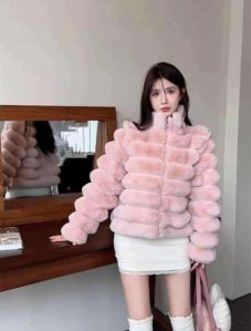 Ladies Pink Furr Jacket