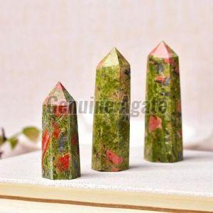 Unakite Healing Wand