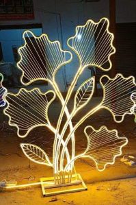 Warm White LED Leaf Light Stand