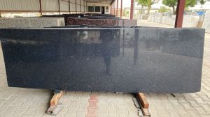 R Black Blue Dot Granite Slab