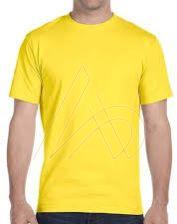 Mens Premium Poly Cotton Yellow Round Neck T-Shirts