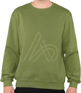 Mens Pure Cotton Olive Green Sweatshirt