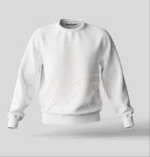 Mens Pure Cotton White Sweatshirt