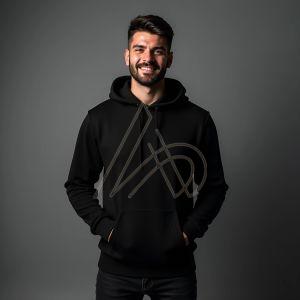 Unisex Black Cotton Hoodies