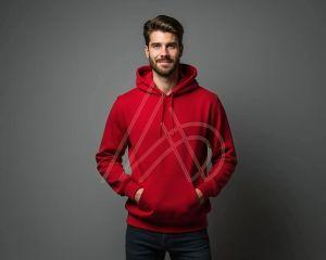 Unisex Red Cotton Hoodies