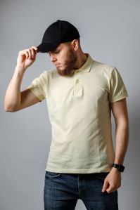 Mens Yellow Polo T Shirt