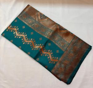 Sea Green Banarasi Silk Saree