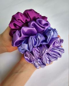 Satin Scrunchies Shades of Purple