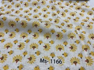 Polyester Linen Flex Micro Print Fabric