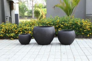 Set 3pcs frp fiberglass planters