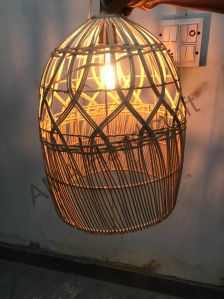 Oval Shape Rattan Pendant Dome Hanging Lamp