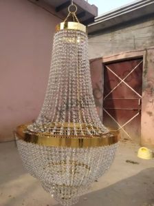 Single Height Hanging Crystal Chandelier