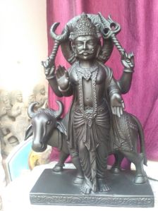 Black Marble Shani Dev Statue