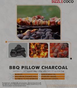 Pillow Shaped Coconut Shell Charcoal Briquettes