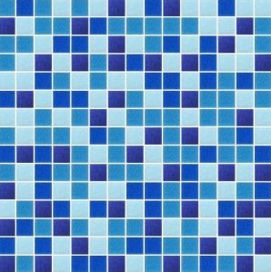 Random Mix Pattern Glass Mosaic Pool Tile