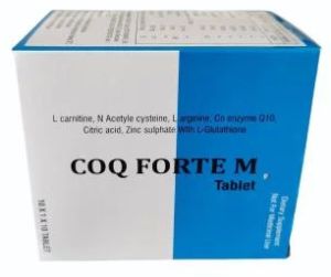  L Carnitine, N Acetyle Cysteine, Larginine, CO Enzyme Q10, Citric Acid, Zinc Sulphate Tablet