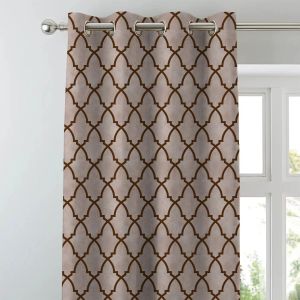 Morocco Printed Brown Curtain