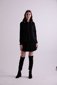 women midnight bloom black shirt