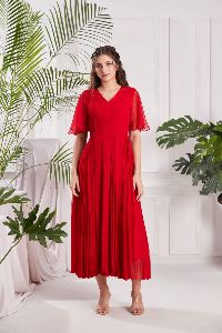 red alert midi dress