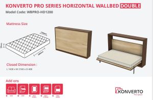 Horizontal Double Wall Bed Mechanism