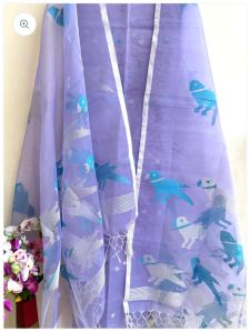 Dupatta 2pic Hand work Pure Muslin Suits