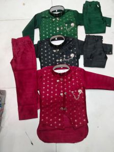 kids designer paint kurta set