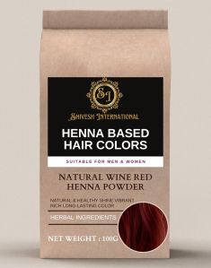 Wine Red Henna Based Hair Color