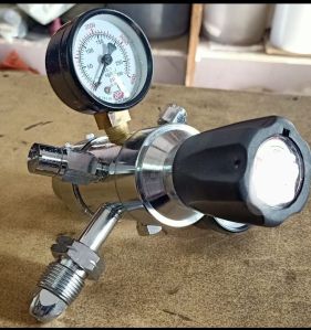 Gas Flow Brand Brass Chrompleted Two Stage Regulator