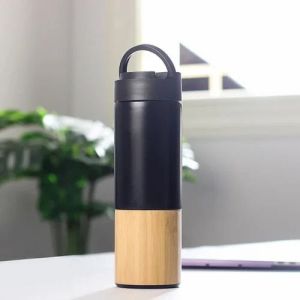 Stainless Steel Bottle with Bamboo