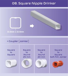 22.5 MM SQAURE NIPPLE DRINKER